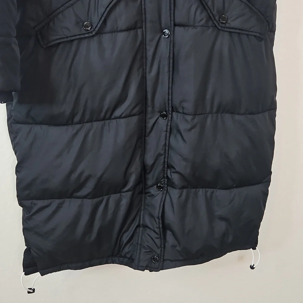 Hollister Black Hooded Puffer Coat - Picture 9 of 17